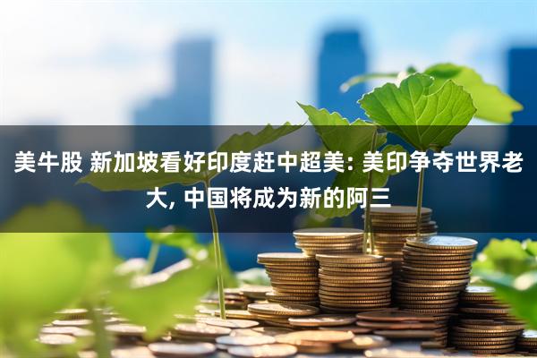 美牛股 新加坡看好印度赶中超美: 美印争夺世界老大, 中国将成为新的阿三